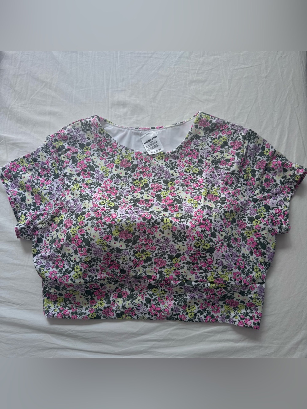 Lands’ End Tugless Cap Sleeve Midkini Top - Picture 3 of 8